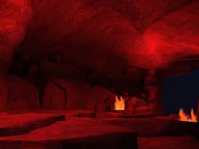 Skull Cave tunnel mine modular kit environment rock terrain 3D model