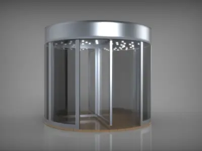Revolving Door Low-poly 3D model