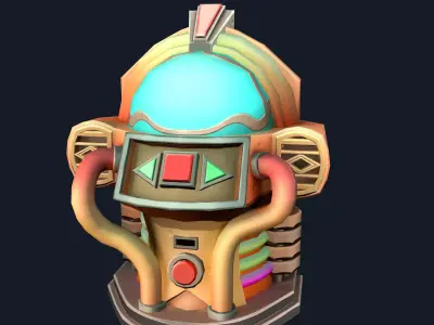 Stylized jukebox Low-poly 3D model