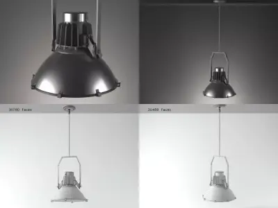 Dry-Dock industrial pendant light 3D model