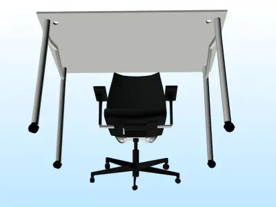 OFFICE DESK 02 3D model
