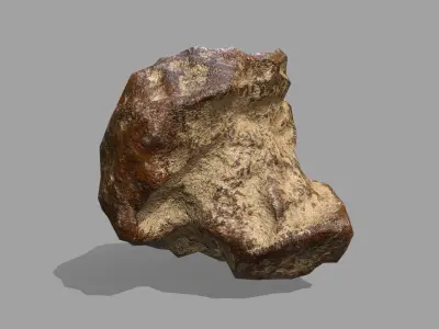Rock Set Low-poly 3D model 9