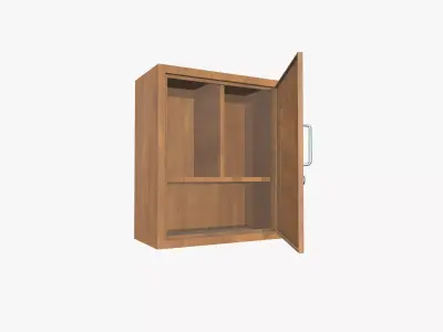 Small storage cabinet Low-poly 3D model