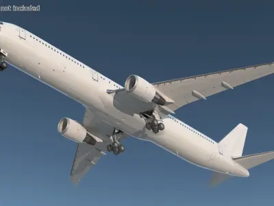  Boeing 767-400 with Cabin and Doors 