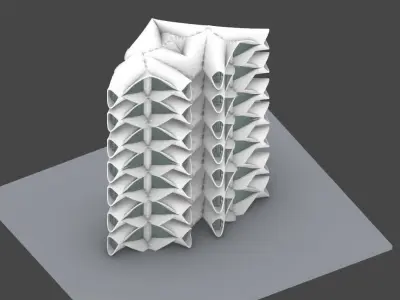 futuristic building space style  3D model