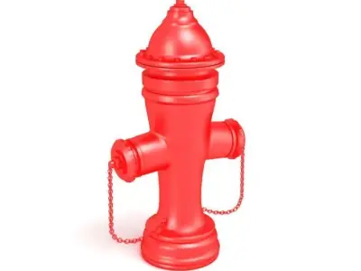 Red Fire Hydrant 3D model