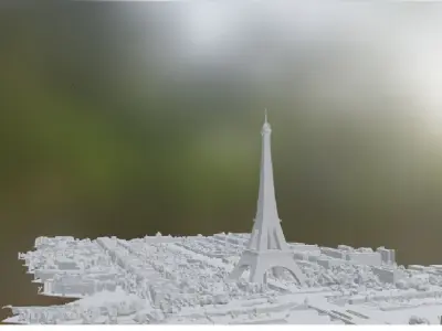 Paris eiffel tower 3D model