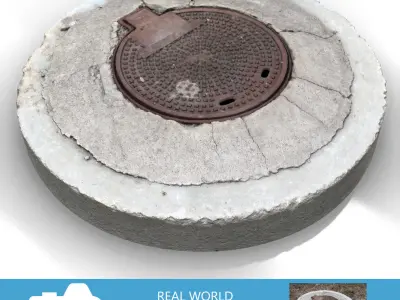 Sewer Manholes 3D Model Pack