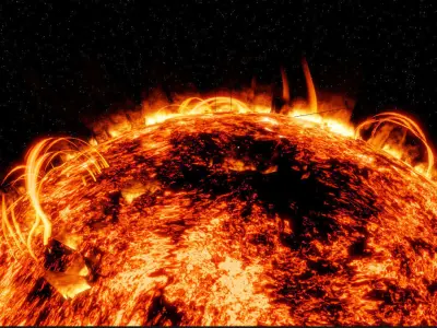 Alien Planet Sci-Fi Fantasy Sun Star 3D model