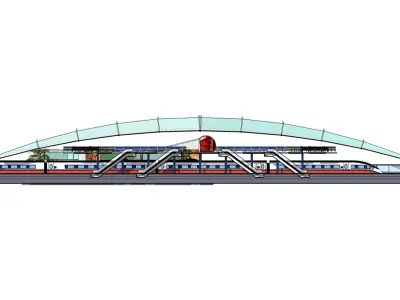 Sketchup Terminal A9 Project SKP DWG PIC 3D model