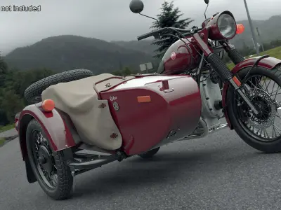  Ural Motorcycle Cradle Maroon Color 