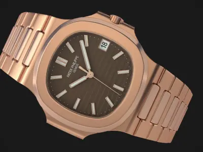 Patek Nautilus Rose Gold 3D model