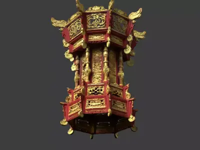 Chinese Palace Lantern  3D model 8