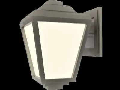Wall hung light fixture architectural scene lighting Low-poly 3D model