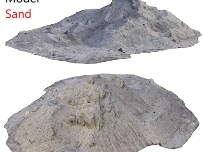Ultra realistic Sand Scan  Low-poly 3D model