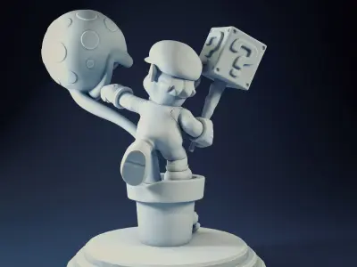 Mario Bros Attack 3D print model