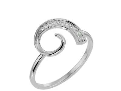 Light Minimalist Diamond Ring 3D print model