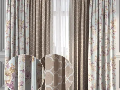 Curtain Set 151 3D model