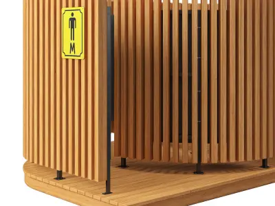 Beach changing room 3D model