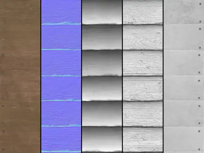 Old Overlapping Wood Planks - Seamless Texture