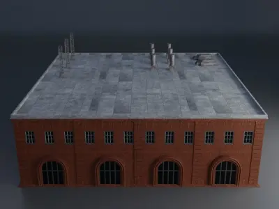 URBAN CITY BUILDING 9 Low-poly 3D model