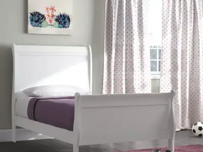 Waynesburg Twin Wood Sleigh Bed 3D model