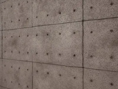 Concrete Wall Panels Material 3D model