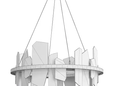Ardesia LED Chandeliers Low-poly 3D model