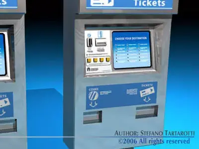 Ticket dispenser 3D model