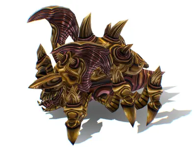 Animated Monster Creature Bug Turtle Low-poly 3D model