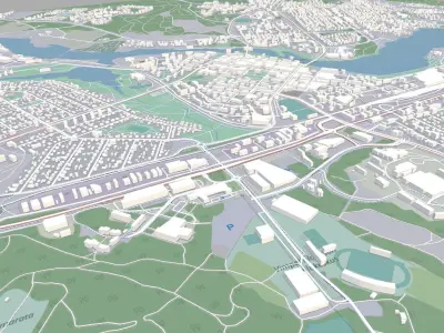 Cityscape Kajaani Finland 3D model