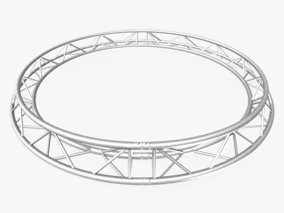 Circle Triangular Truss Full diameter 300cm 3D print model