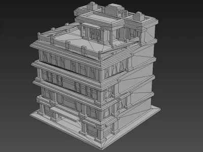 House Voxel - 4 Low-poly 3D model