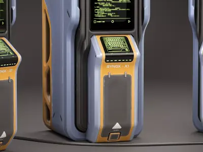 Sci-fi Console X1 PBR Low-poly 3D model