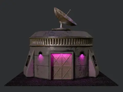 Blade Runner Sci-Fi Building Low-poly 3D model
