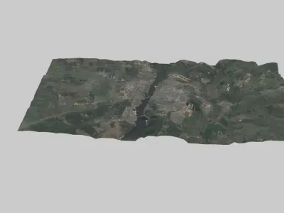 Voronezh City Low-poly 3D model