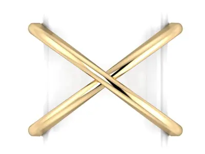 SWARING010 cross ring gold 3D print model