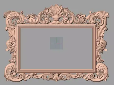 Door flower 3D relief STL Model for CNC woodworking carving E293 3D model