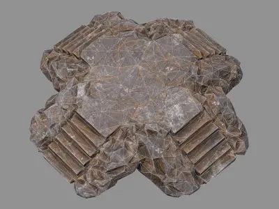 Staris Rock 01 Low-poly 3D model