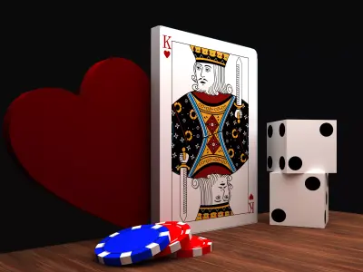 poker party stand for party 3D model