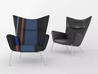 CH445 Wing Chair 3D model