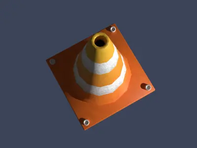 Traffic cone Low-poly 3D model
