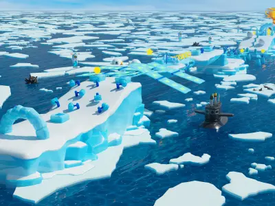 Platformer 6 Winter Low-poly 3D model