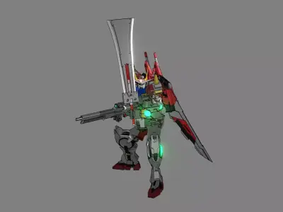 Attacker Gundam B 15 3D model
