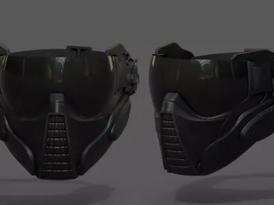 Scifi mask helmet futuristic technology space millitary fantasy  Low-poly 3D model