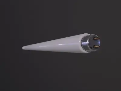 Fluorescent Tube 3D Model Low-poly 3D model