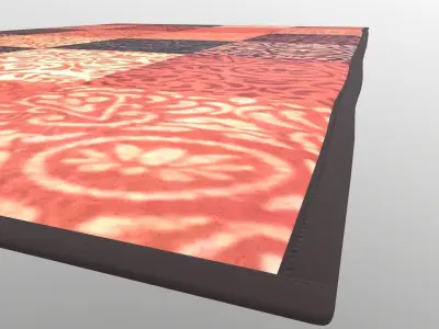 Doormat rug with squares 3D model