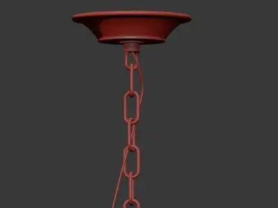 Stanton 6 Light Matte Gold Chandelier 3D model purchase