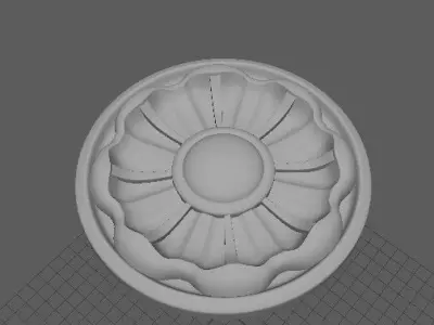 rosette flower 3D model 9