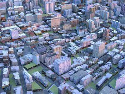 City 45 Low-poly 3D model